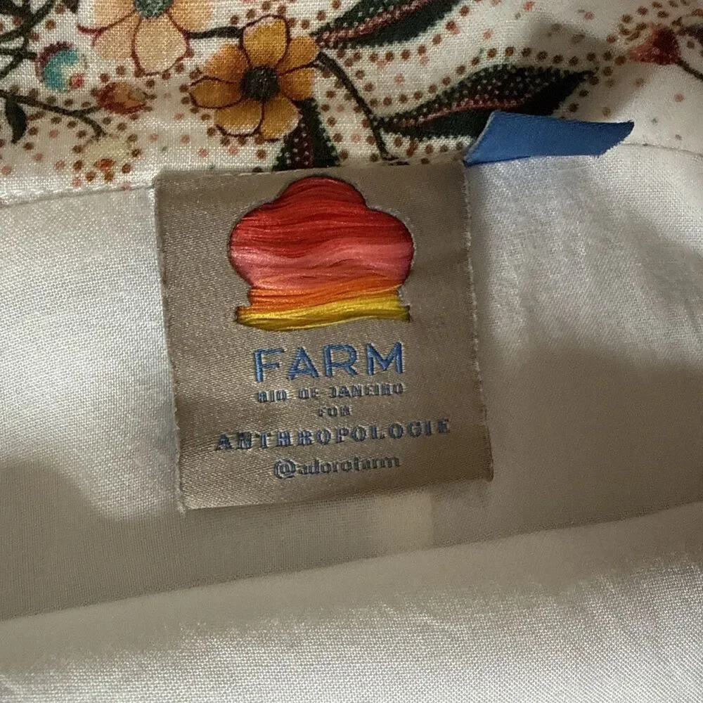 Farm Rio x Anthropologie Melila Floral Flared Pants Women’s Size Large Boho - Picture 3 of 15